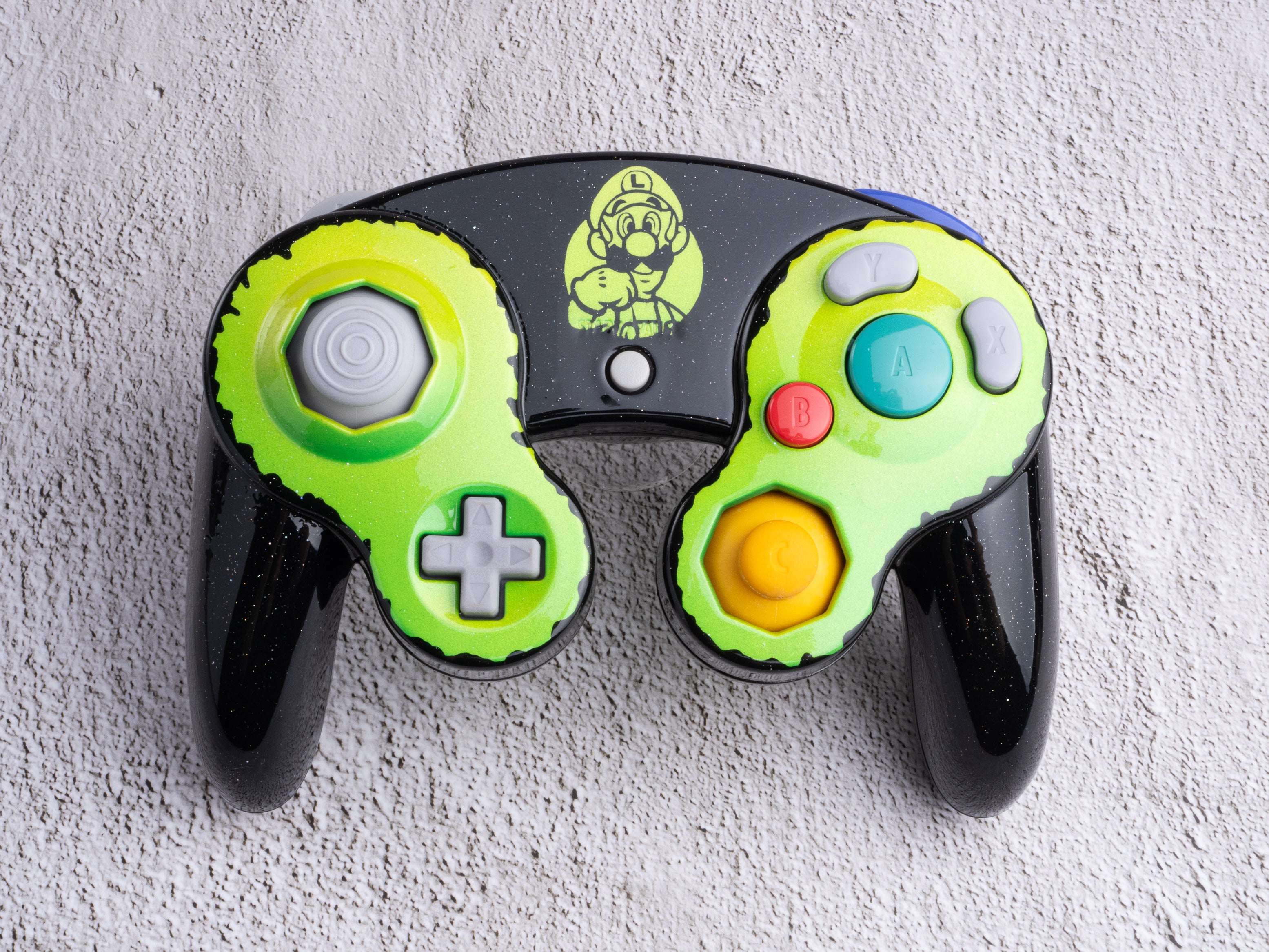Luigi - Custom Painted GameCube Controller