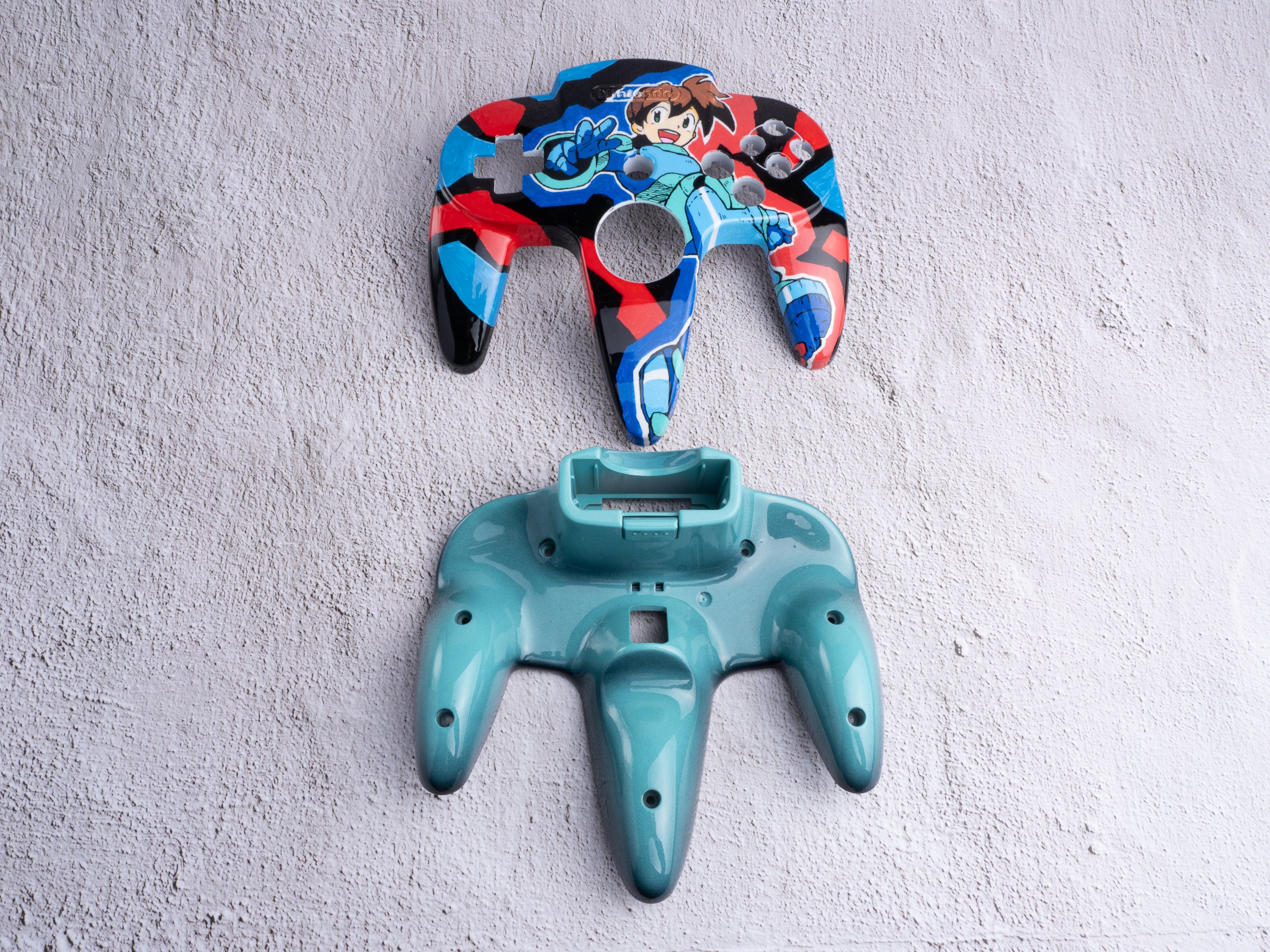 Megaman Legends - Custom Painted Nintendo 64 Controller