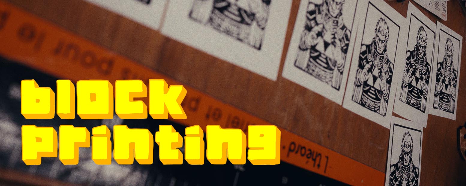 block printing banner