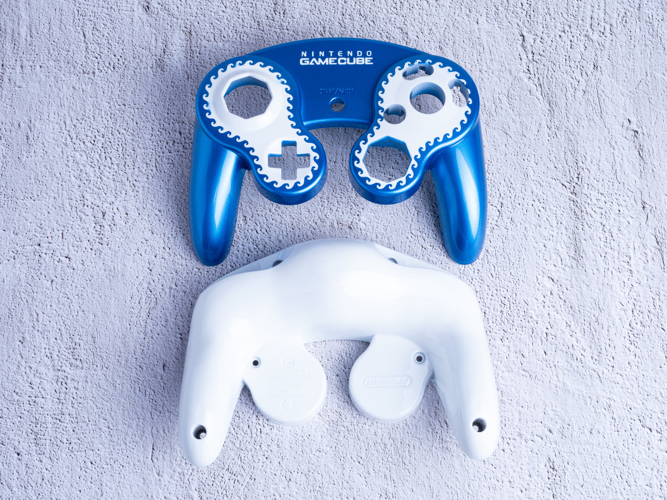 Blue & White - Custom Painted GameCube Controller Shells