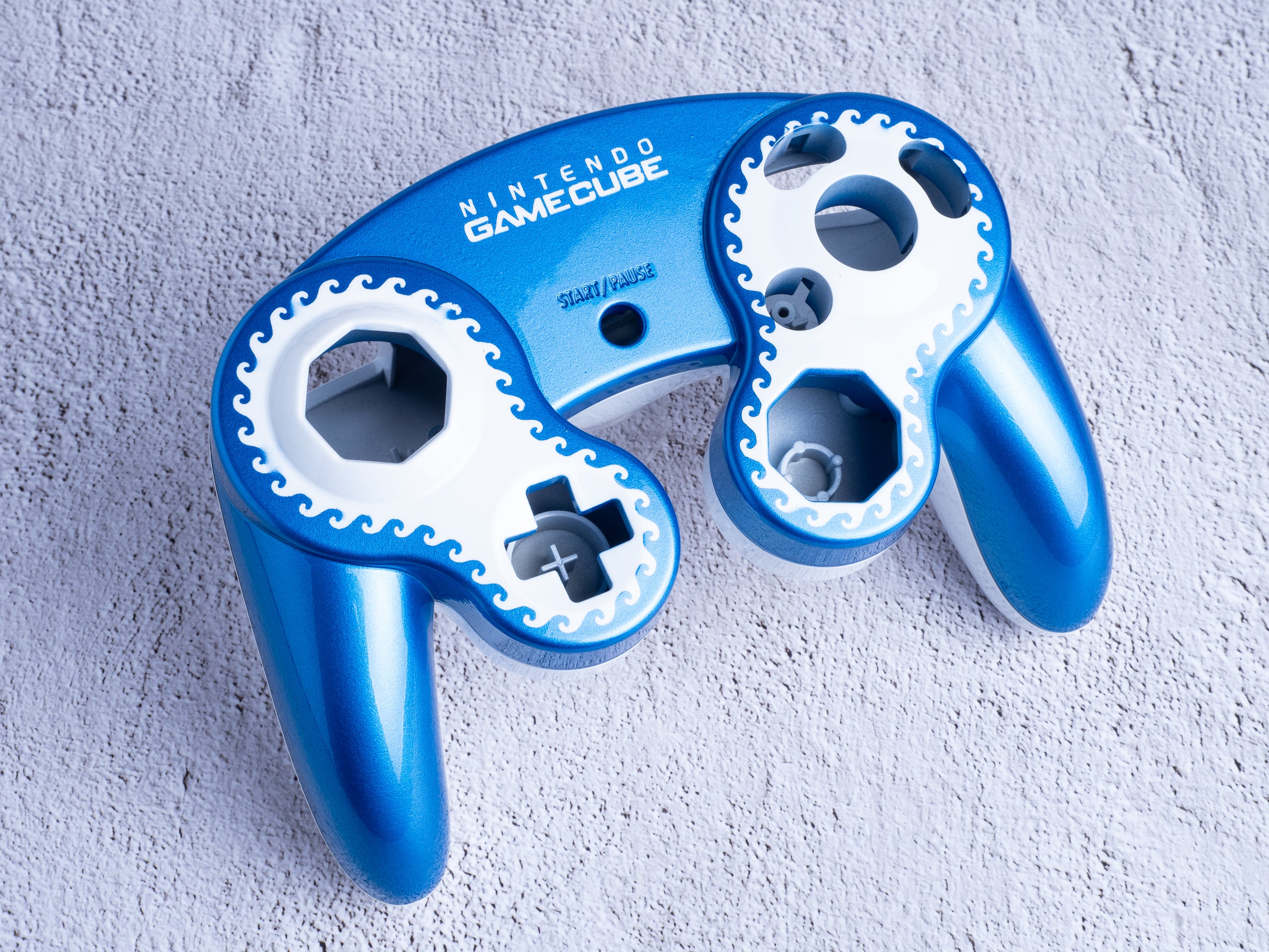 Blue & White - Custom Painted GameCube Controller Shells