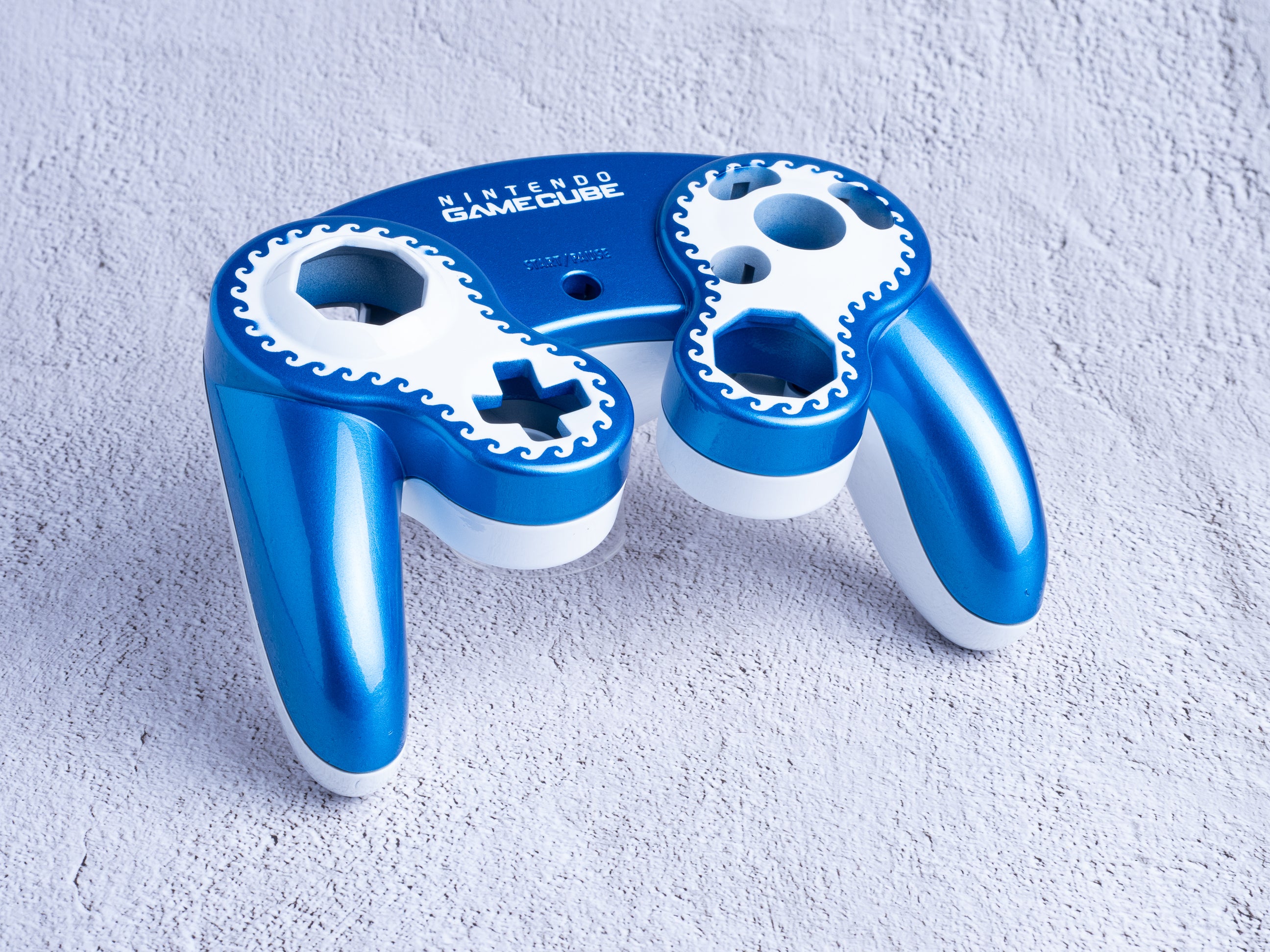 Blue & White - Custom Painted GameCube Controller Shells