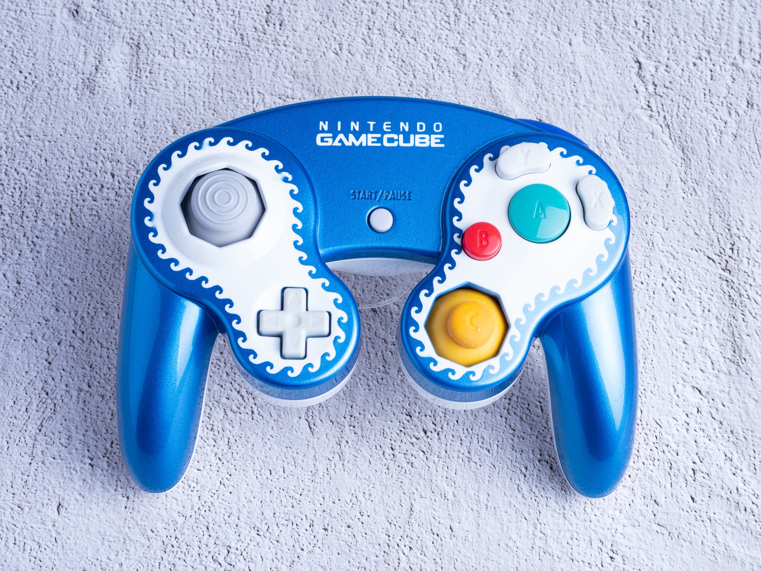 Blue & White - Custom Painted GameCube Controller Shells