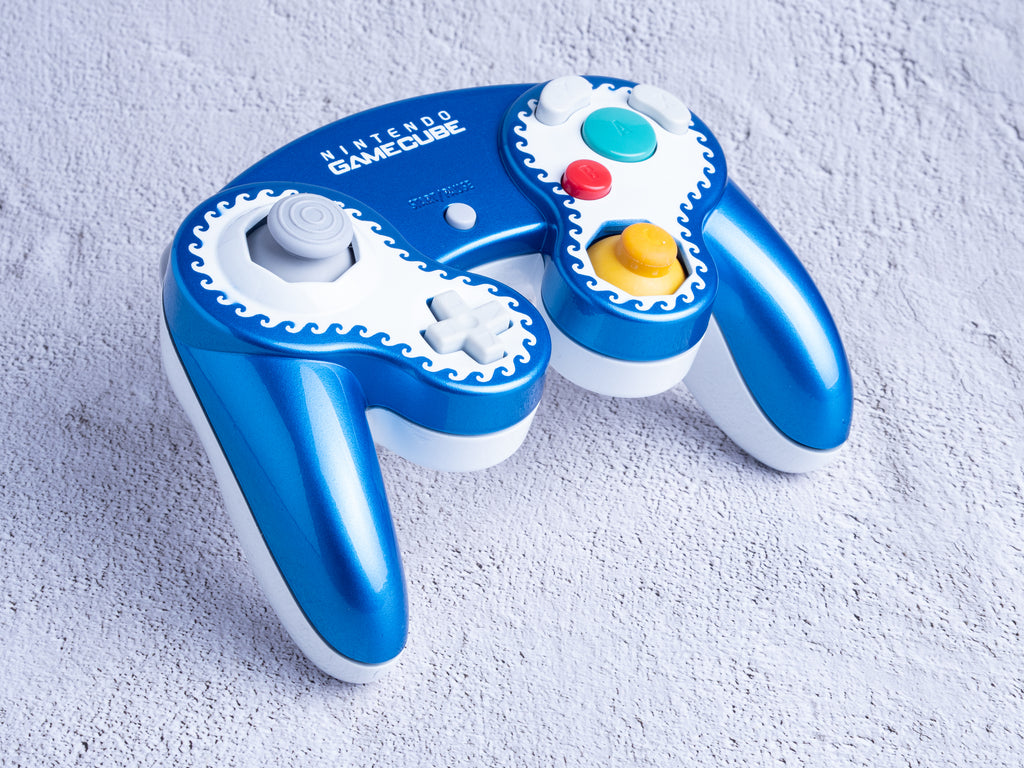 Blue & White - Custom Painted GameCube Controller Shells