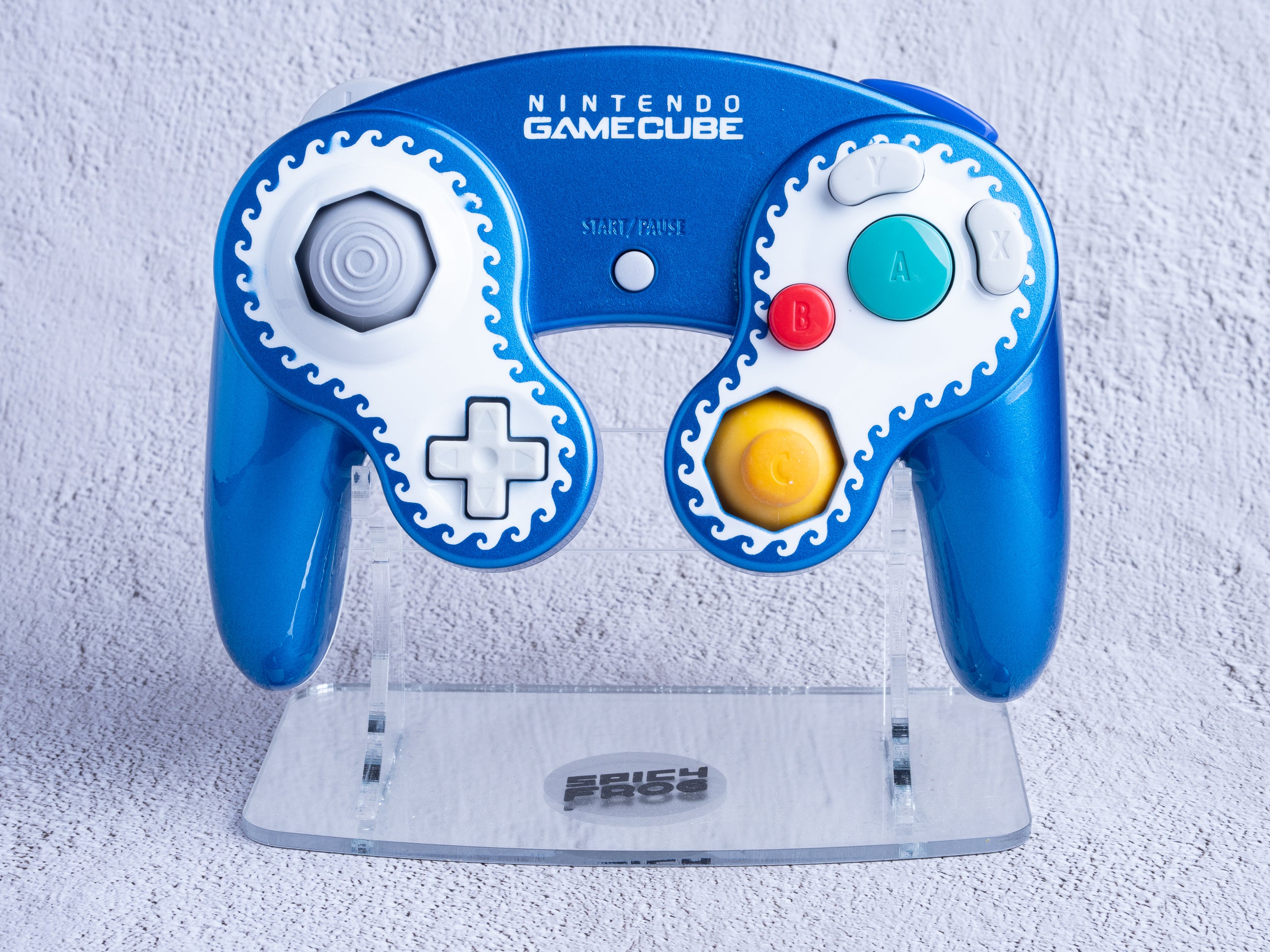 Blue & White - Custom Painted GameCube Controller Shells