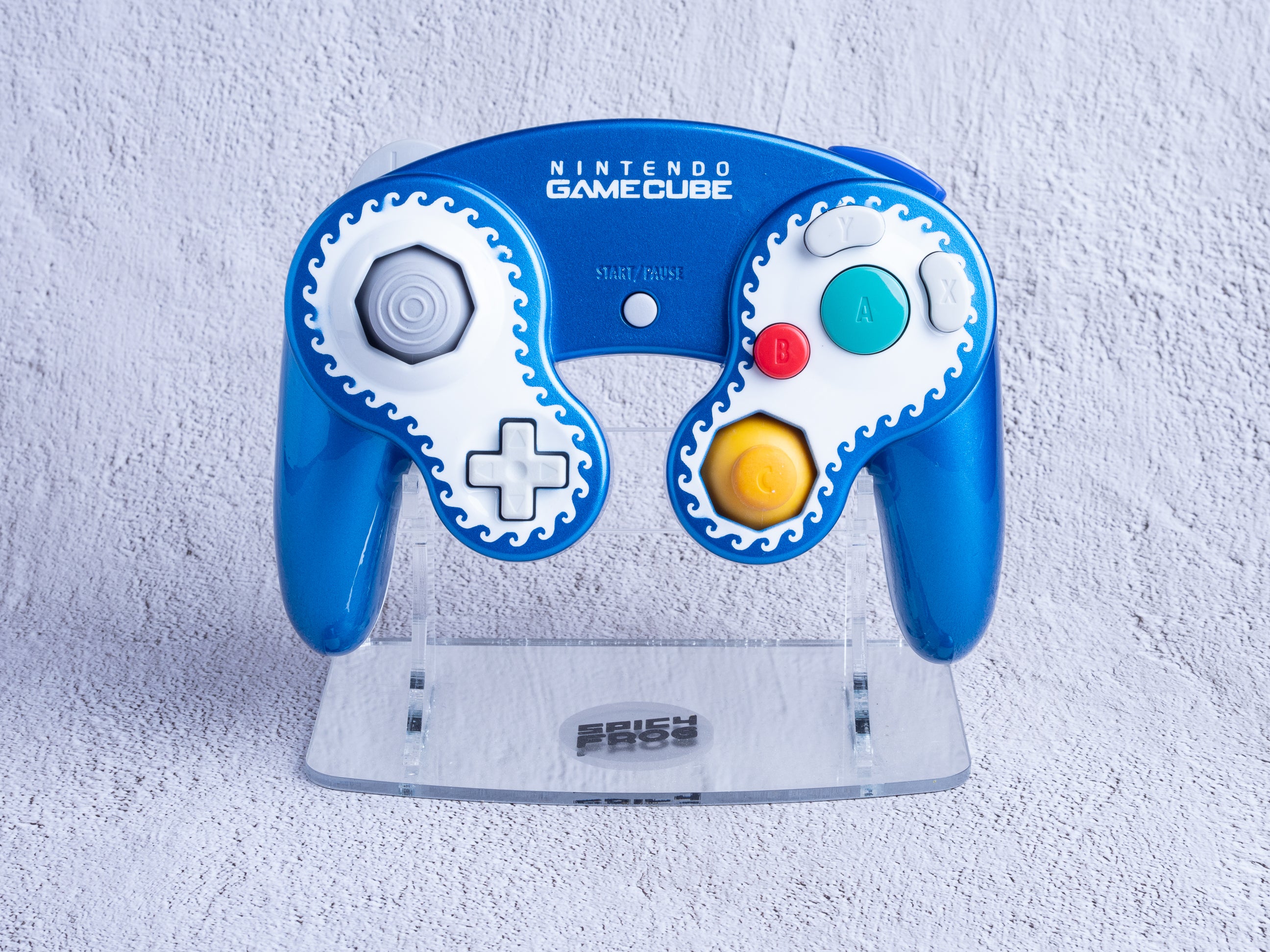 Blue & White - Custom Painted GameCube Controller Shells