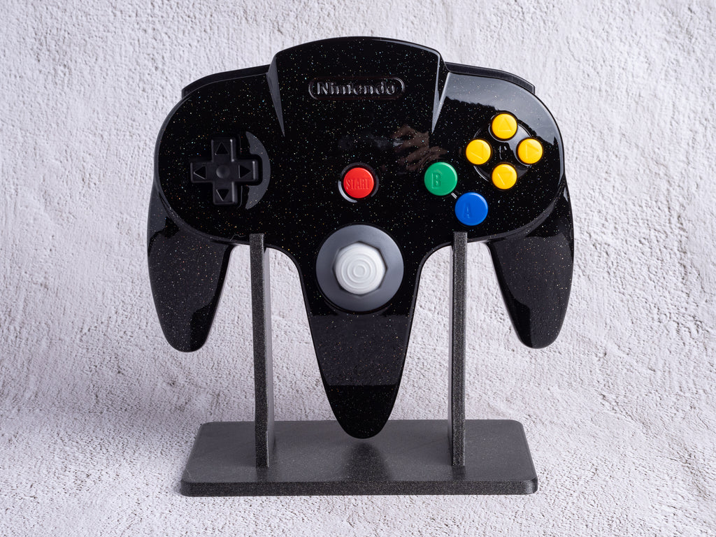 Galaxy Black - Custom Painted Nintendo 64 Controller (Wireless 8BitDo Modkit installed)