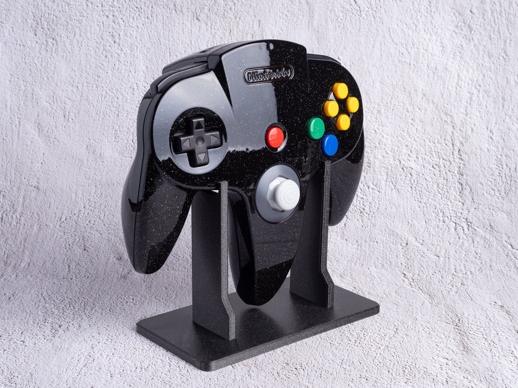 Galaxy Black - Custom Painted Nintendo 64 Controller (Wireless 8BitDo Modkit installed)