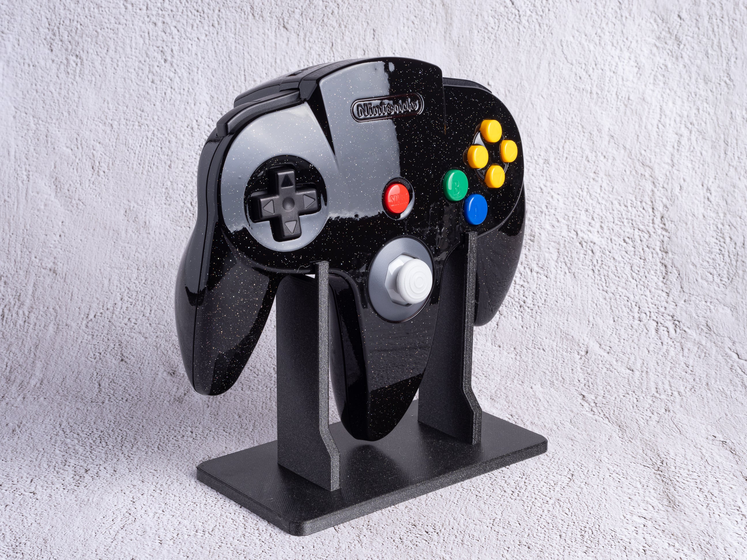 Galaxy Black - Custom Painted Nintendo 64 Controller (Wireless 8BitDo Modkit installed)