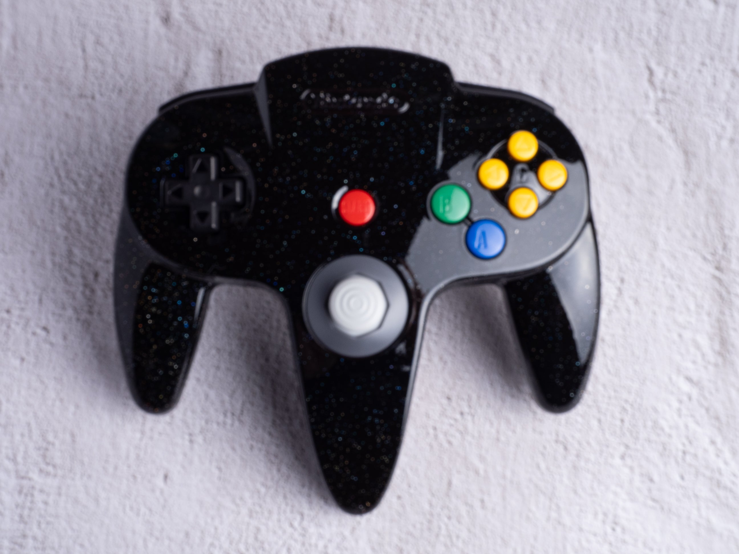 Galaxy Black - Custom Painted Nintendo 64 Controller (Wireless 8BitDo Modkit installed)