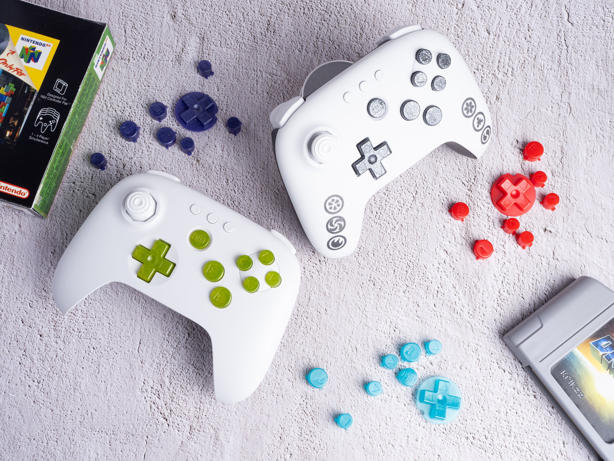 Resin Face Buttons for 8BitDo 64 Bluetooth Controller