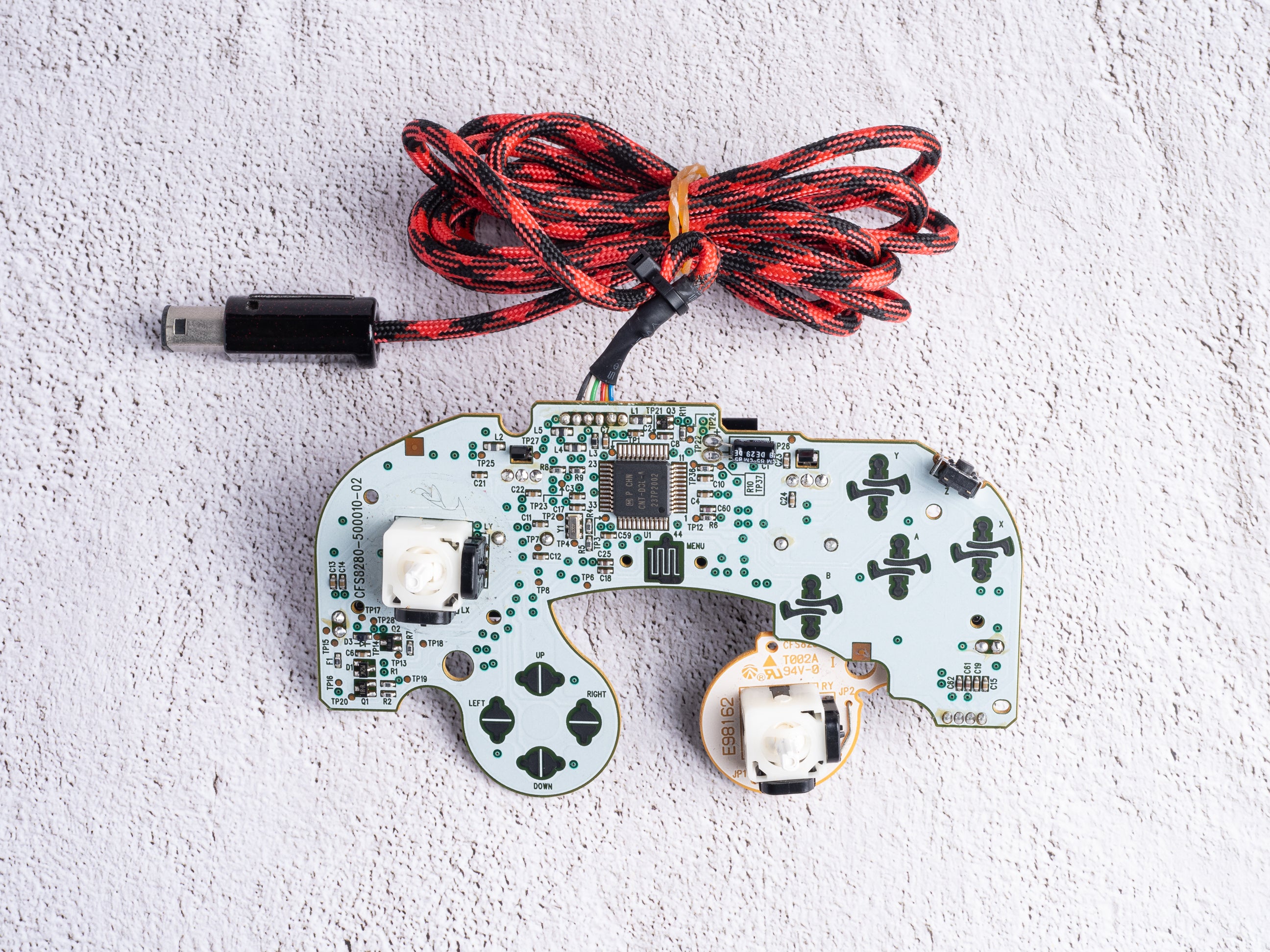 Racing Red - Custom Painted GameCube Controller - T3 Board