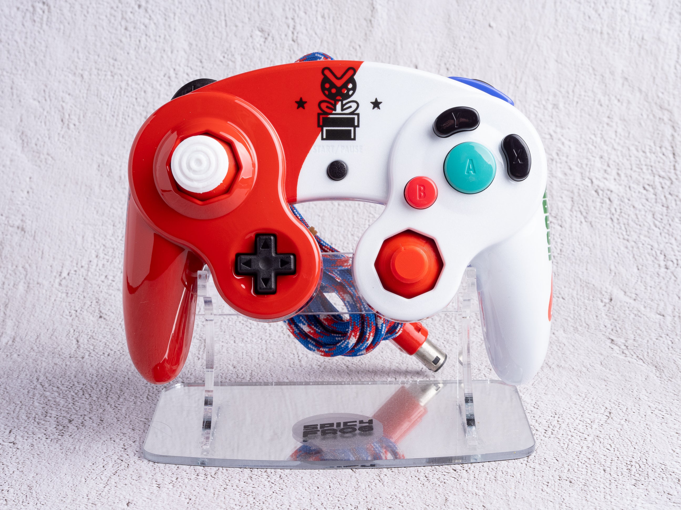 Super Mario / Speedrun - Custom Painted GameCube Controller