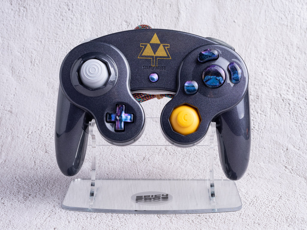 Triforce - Custom Painted GameCube Controller - T3 - New in Box