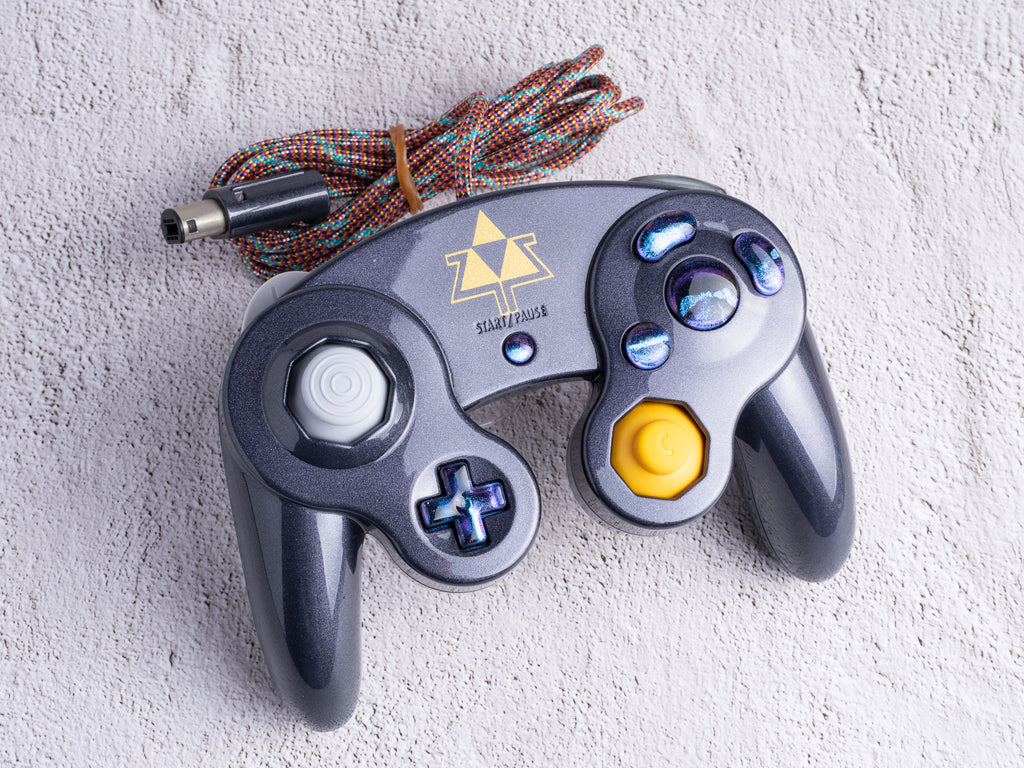 Triforce - Custom Painted GameCube Controller - T3 - New in Box