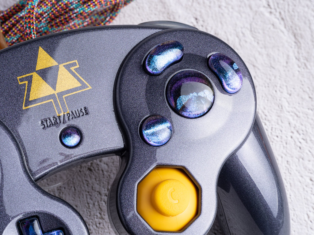 Triforce - Custom Painted GameCube Controller - T3 - New in Box