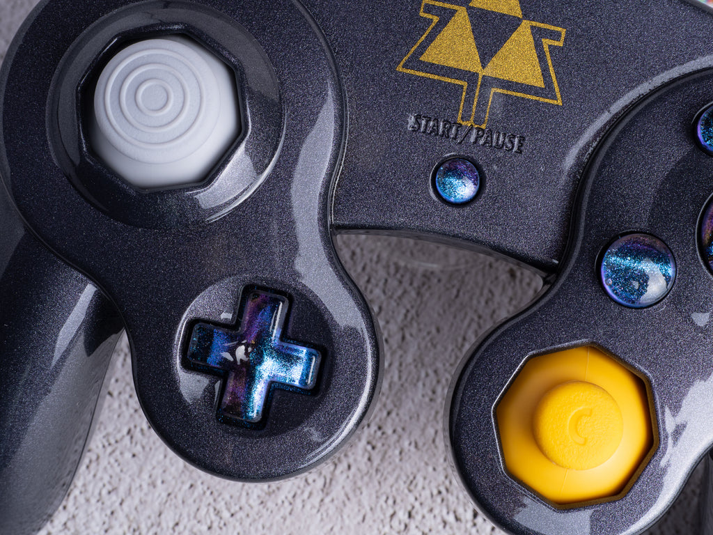 Triforce - Custom Painted GameCube Controller - T3 - New in Box