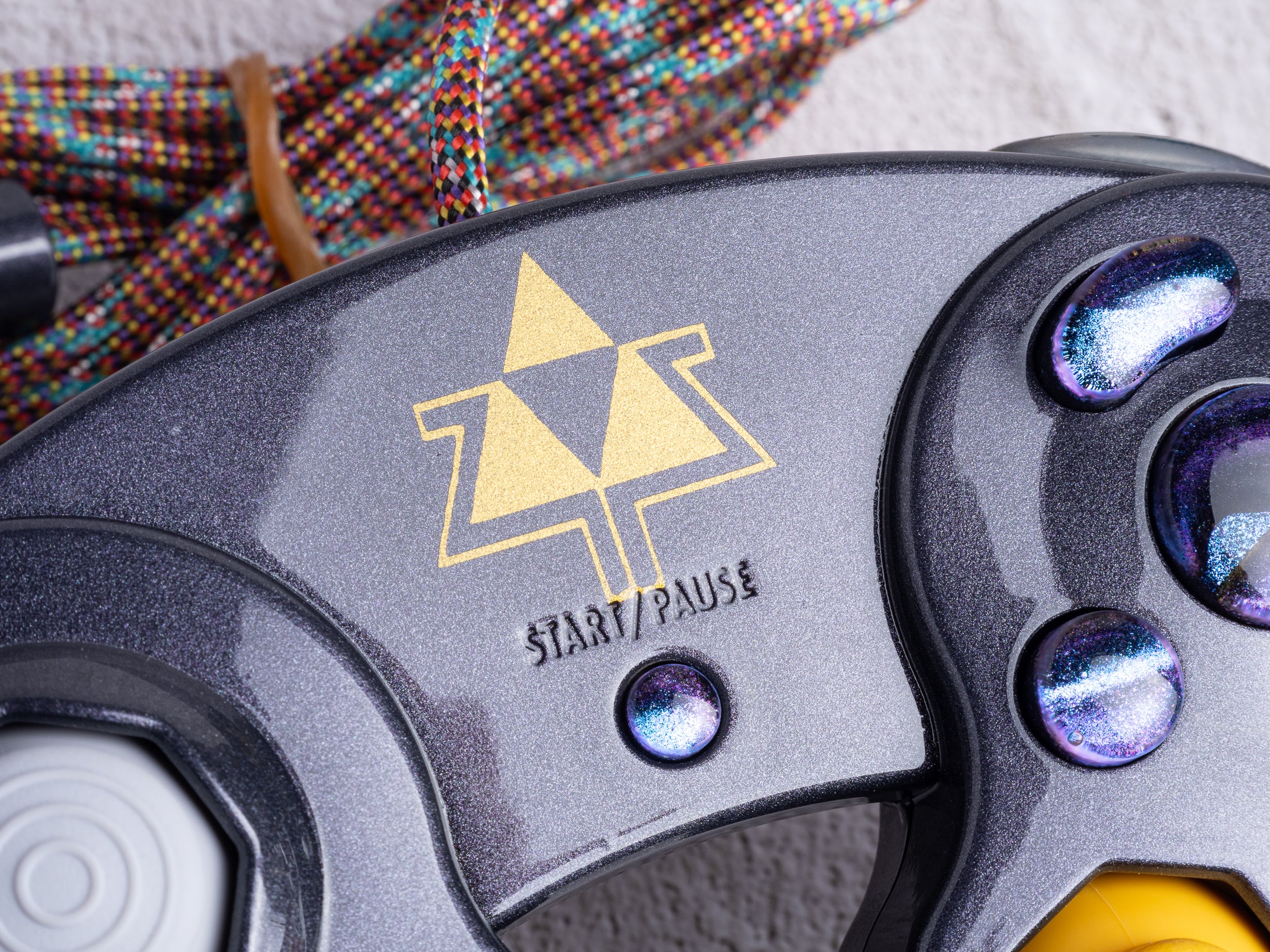 Triforce - Custom Painted GameCube Controller - T3 - New in Box