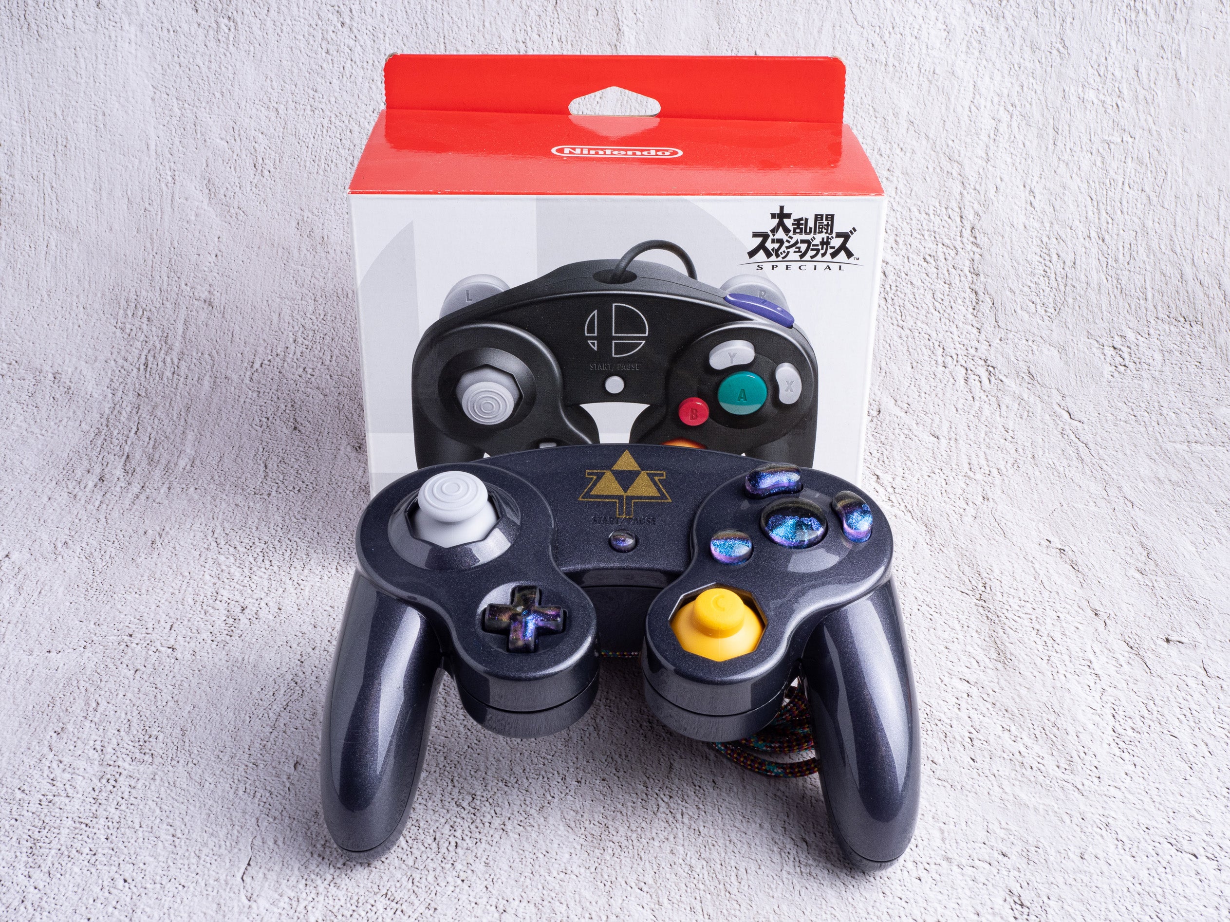 Triforce - Custom Painted GameCube Controller - T3 - New in Box