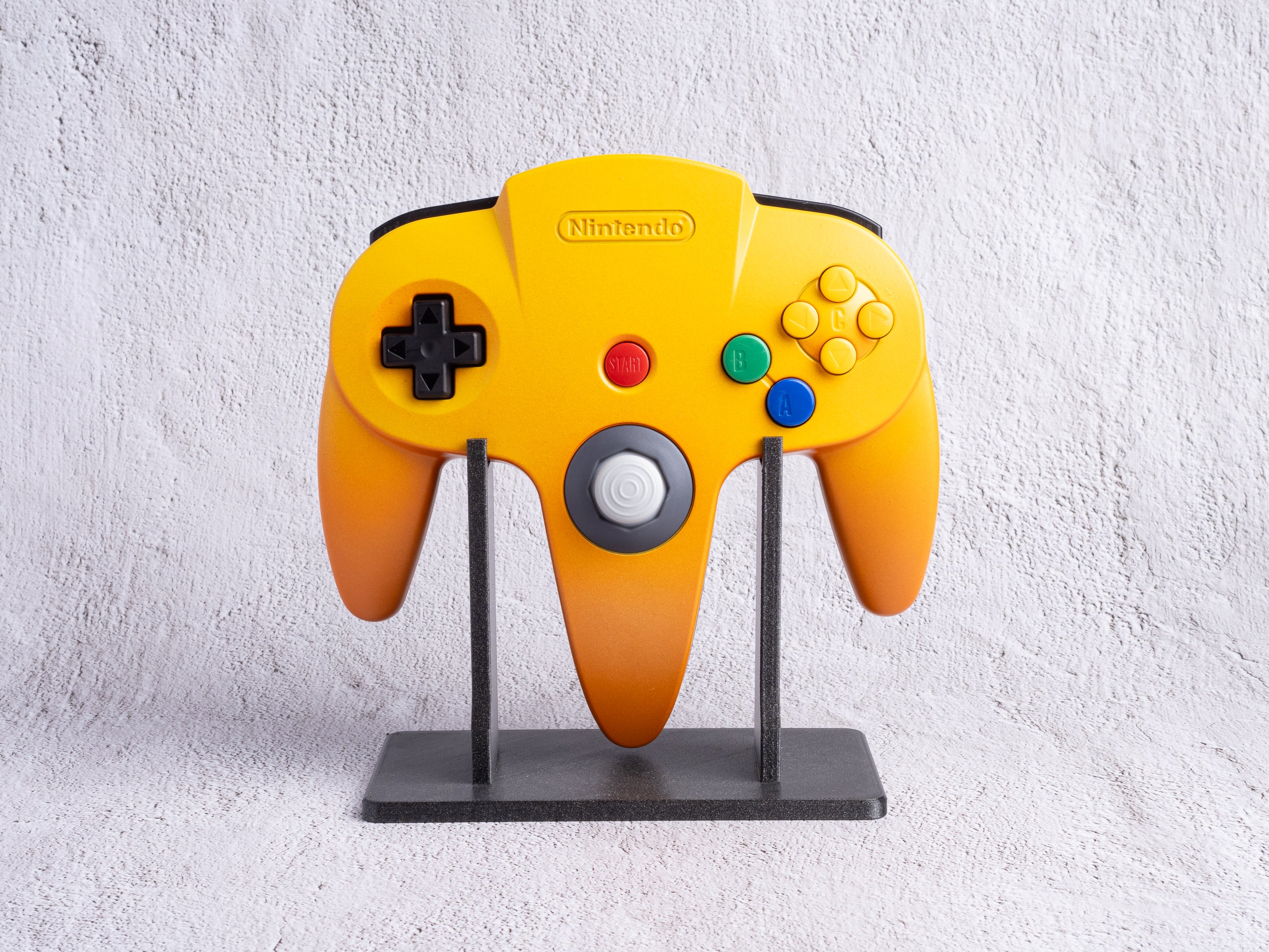 Yellow / Blue - Custom Painted Nintendo 64 Controller (Wireless 8BitDo Modkit installed)