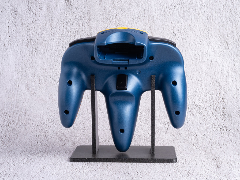 Yellow / Blue - Custom Painted Nintendo 64 Controller (Wireless 8BitDo Modkit installed)