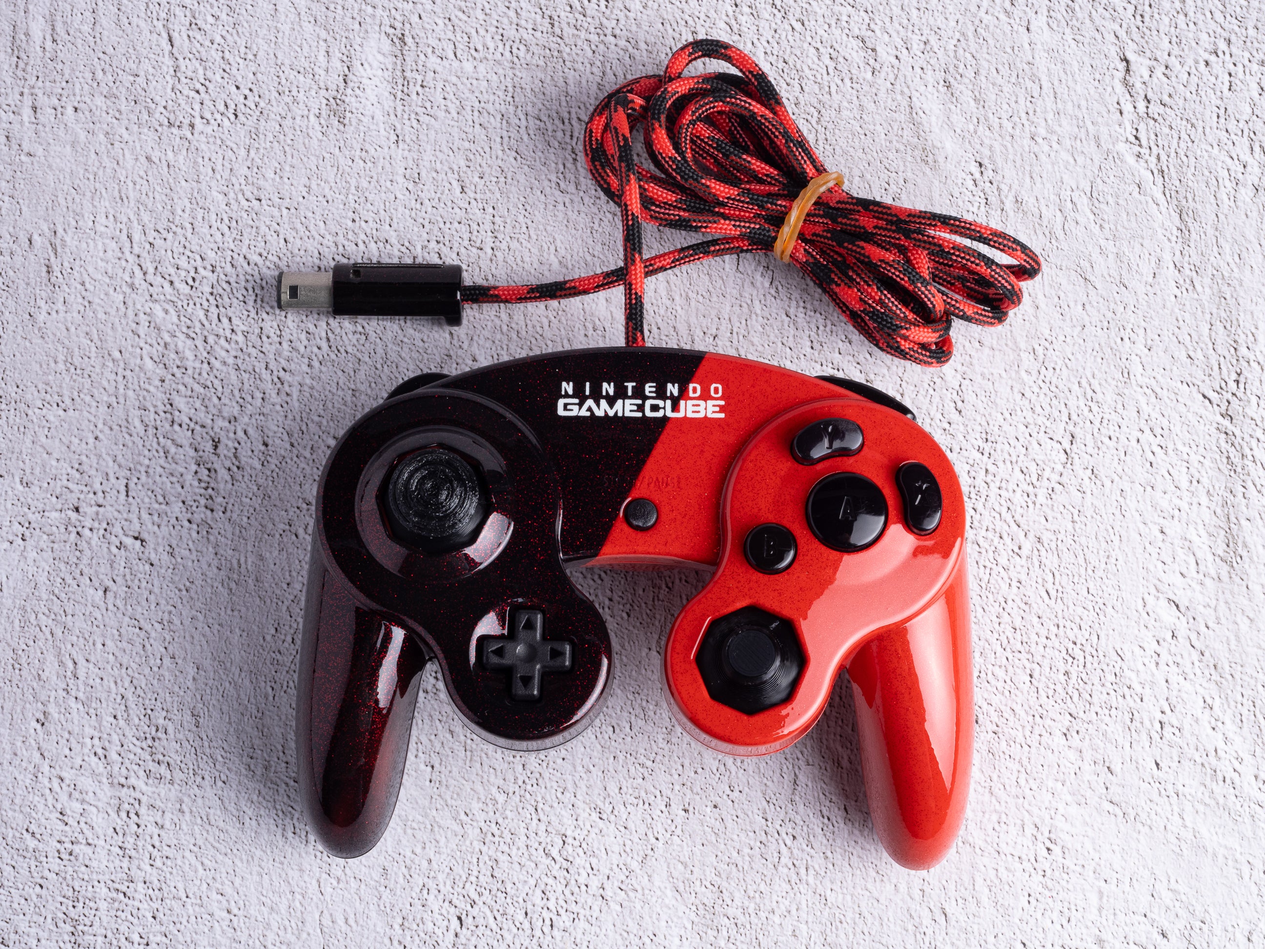 Racing Red - Custom Painted GameCube Controller - T3 Board