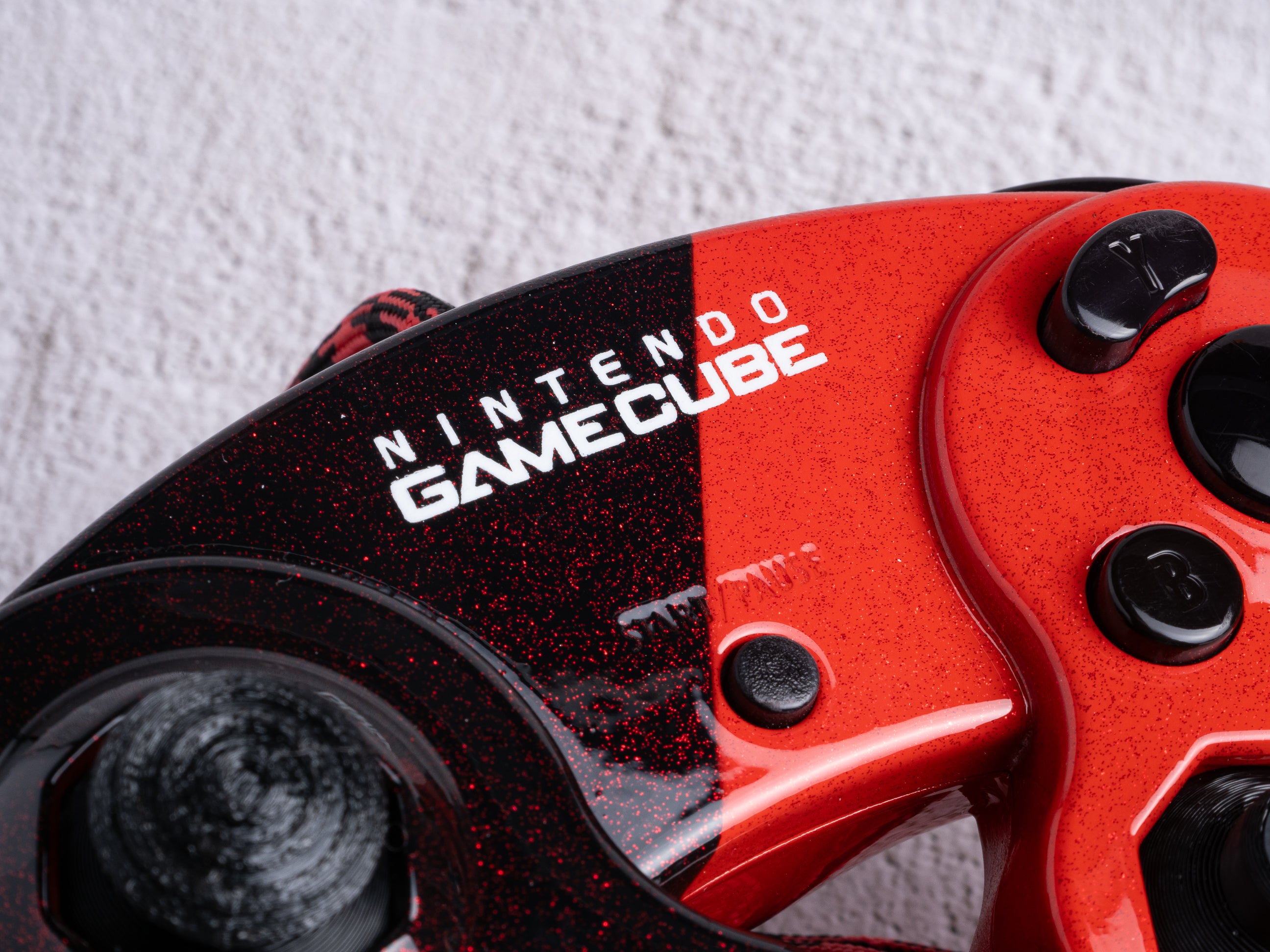 Racing Red - Custom Painted GameCube Controller - T3 Board