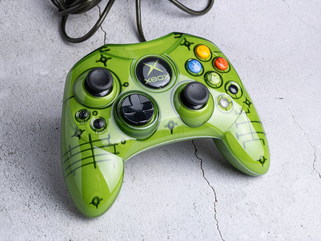 Custom Xbox OG / Classic Controller - Skeleton Green