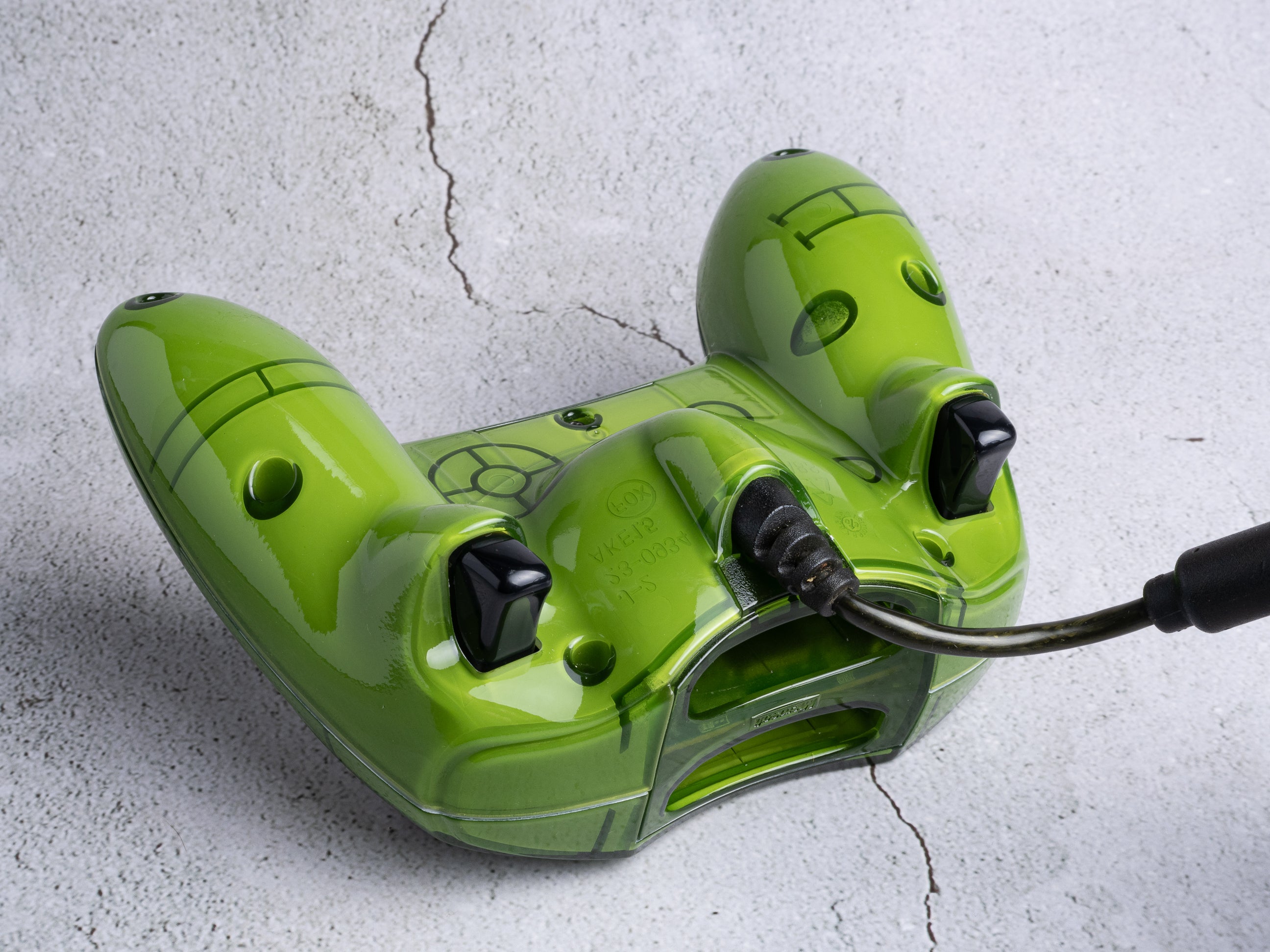 Custom Xbox OG / Classic Controller - Skeleton Green