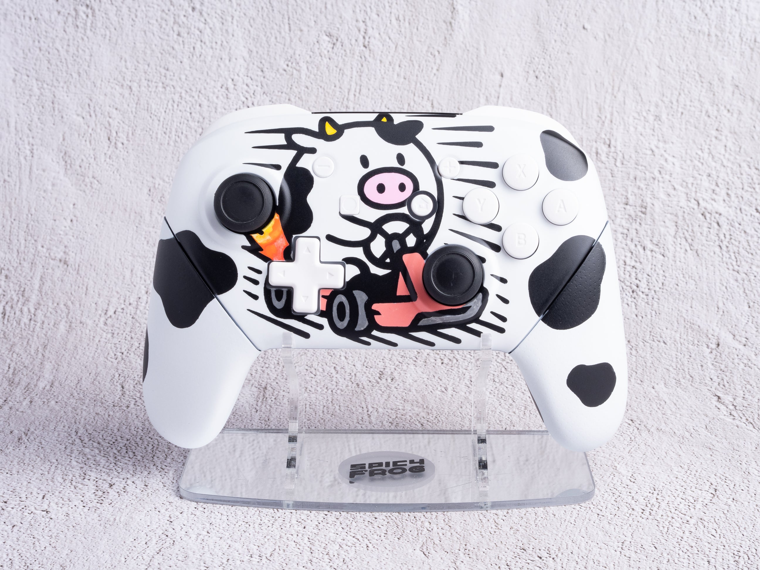 Cow Karting / Mario Kart World - Nintendo Switch Pro Controller - Custom Painted