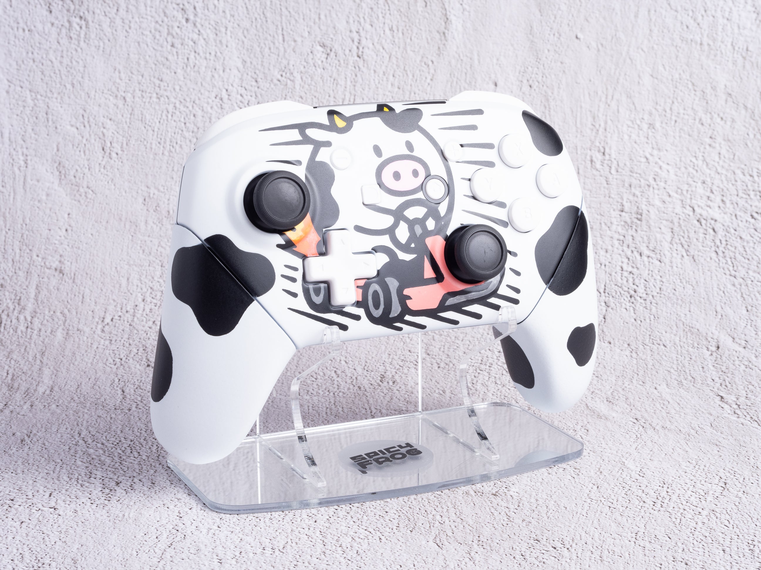 Cow Karting / Mario Kart World - Nintendo Switch Pro Controller - Custom Painted
