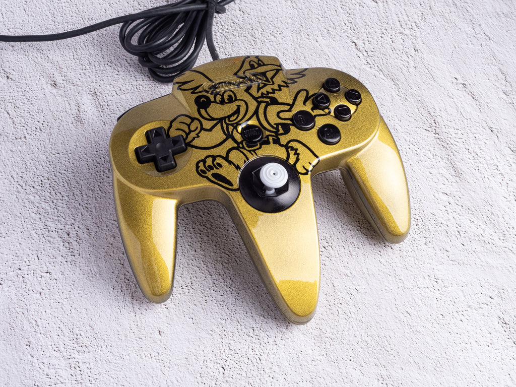 Banjo-Kazooie Gold - Custom Painted Nintendo 64 Controller (OEM)