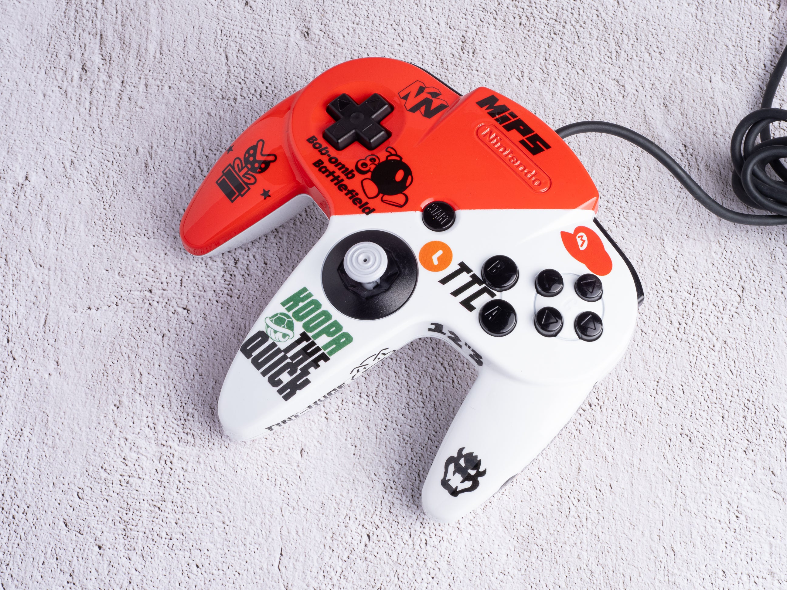 Super Mario 64 - Custom Painted Nintendo 64 Controller (OEM)