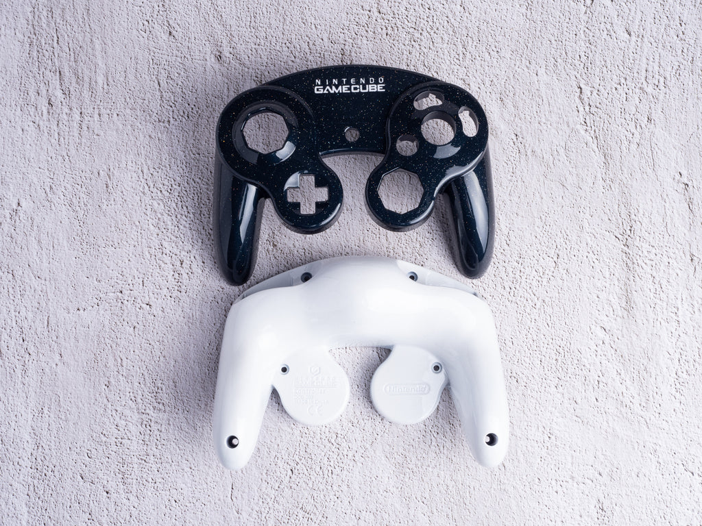 Midnight Blue and White - Custom Painted GameCube Controller Shells