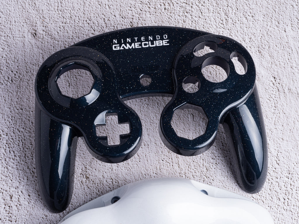 Midnight Blue and White - Custom Painted GameCube Controller Shells