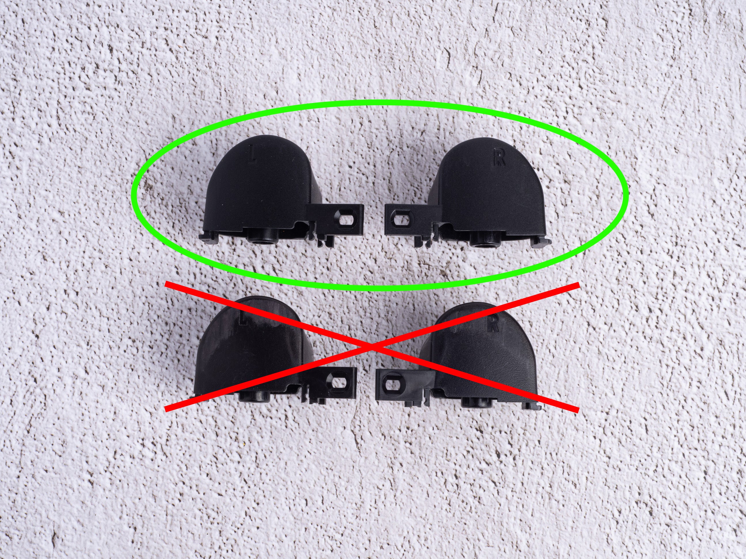 Black GameCube L and R Triggers