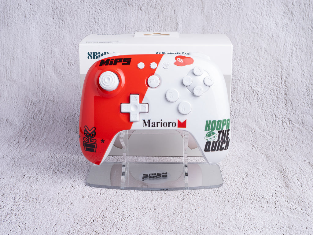 8BitDo 64 Bluetooth Controller - Custom Painted - Super Mario 64 / Mario Kart 64 Sponsors