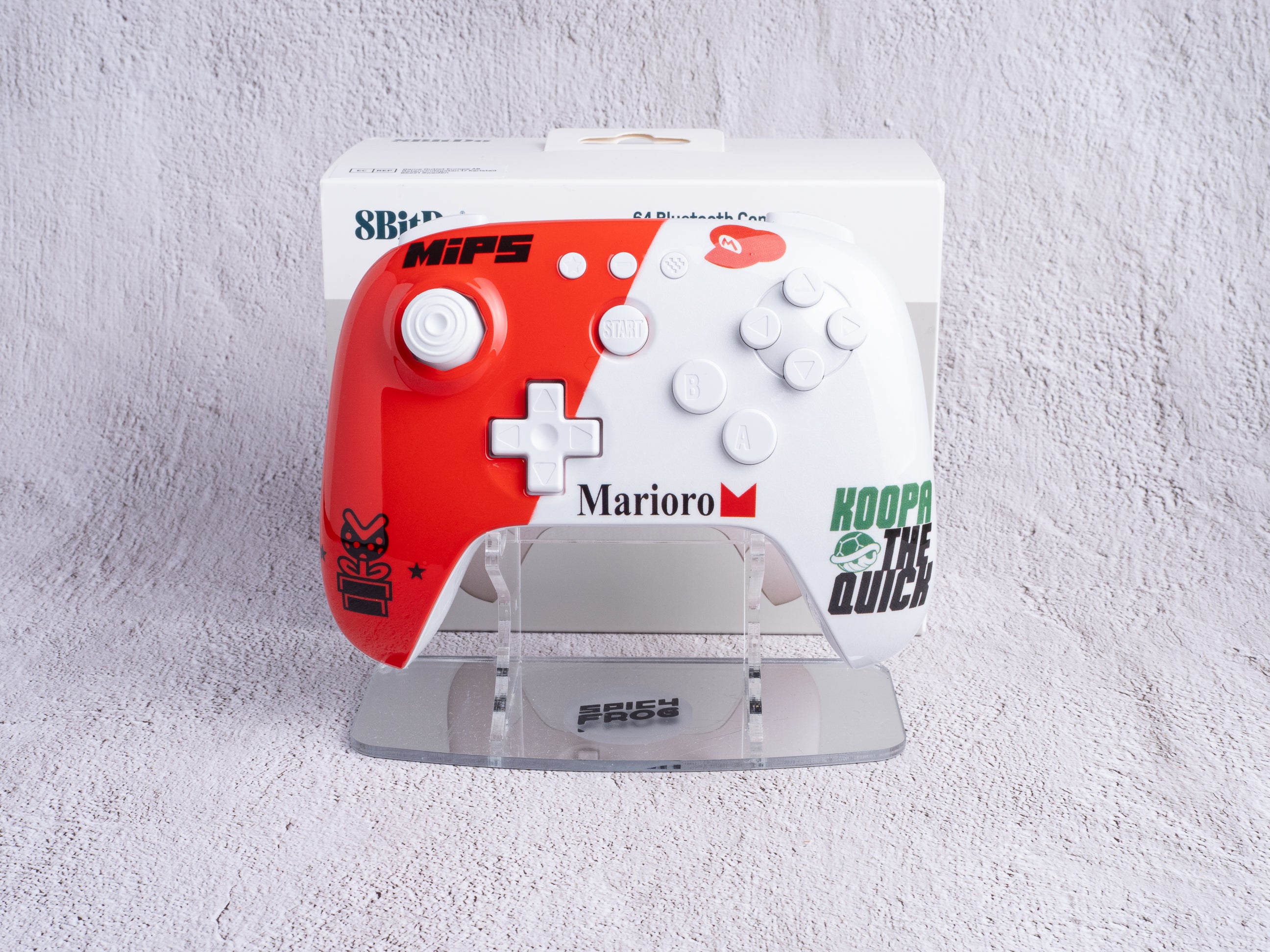 8BitDo 64 Bluetooth Controller - Custom Painted - Super Mario 64 / Mario Kart 64 Sponsors