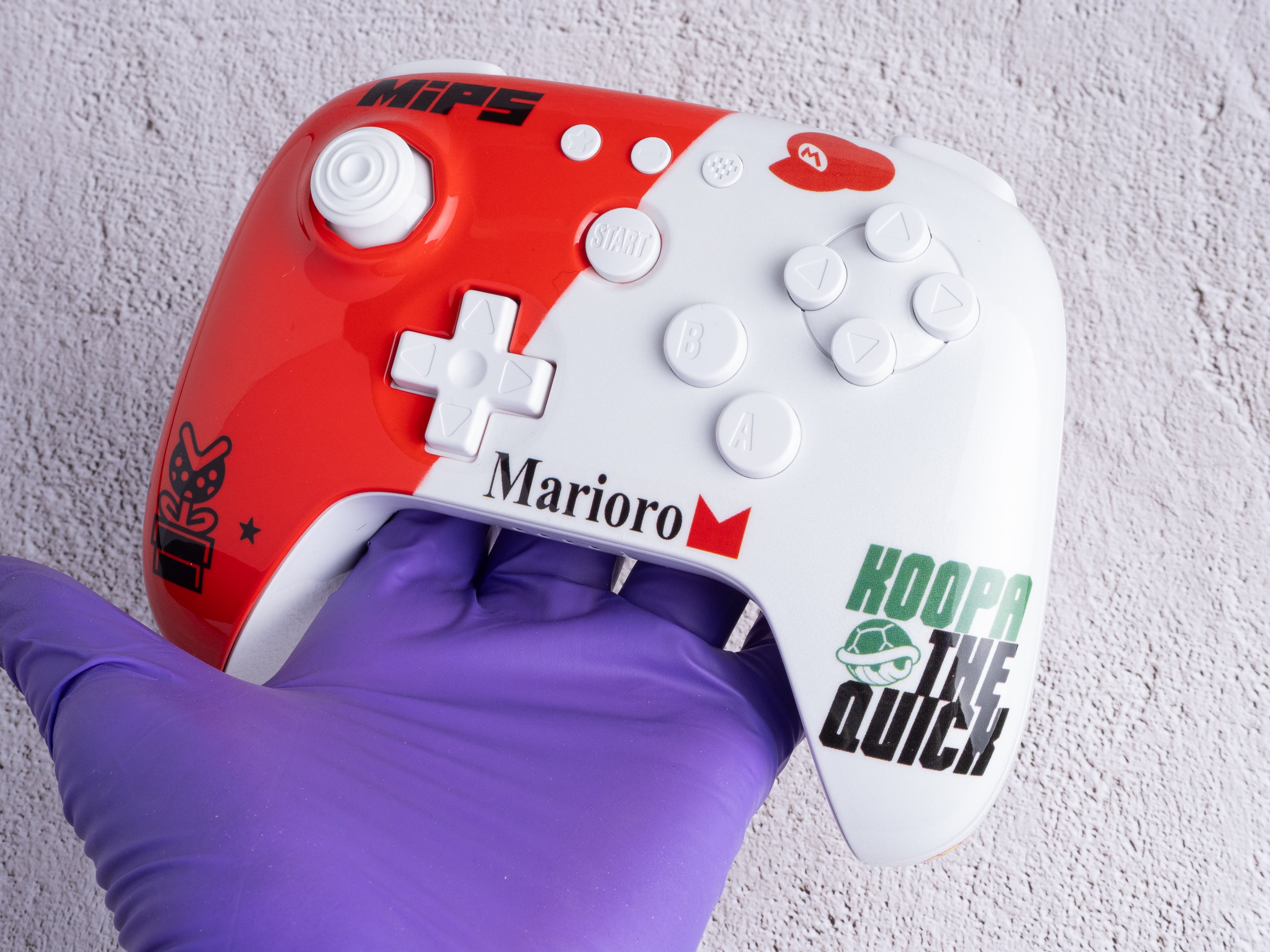8BitDo 64 Bluetooth Controller - Custom Painted - Super Mario 64 / Mario Kart 64 Sponsors