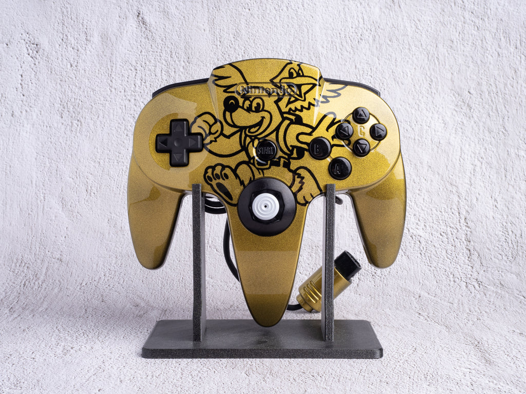 Banjo-Kazooie Gold - Custom Painted Nintendo 64 Controller (OEM)