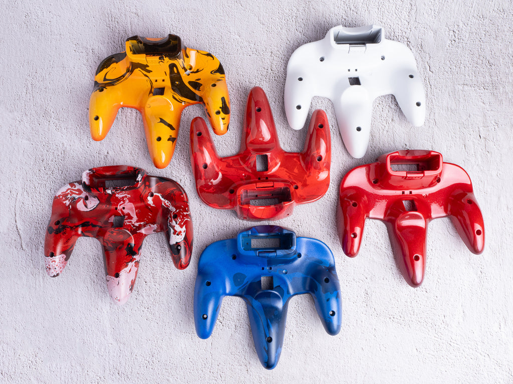 WHOLESALE - B-STOCK - N64 Bottom Shells - Custom Painted Bottom Shells for Nintendo 64 Official Controllers