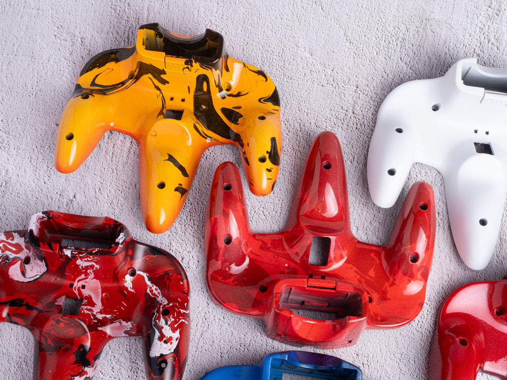 WHOLESALE - B-STOCK - N64 Bottom Shells - Custom Painted Bottom Shells for Nintendo 64 Official Controllers