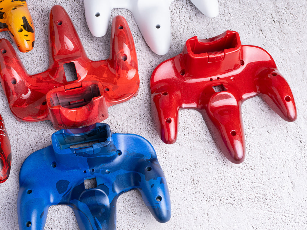 WHOLESALE - B-STOCK - N64 Bottom Shells - Custom Painted Bottom Shells for Nintendo 64 Official Controllers