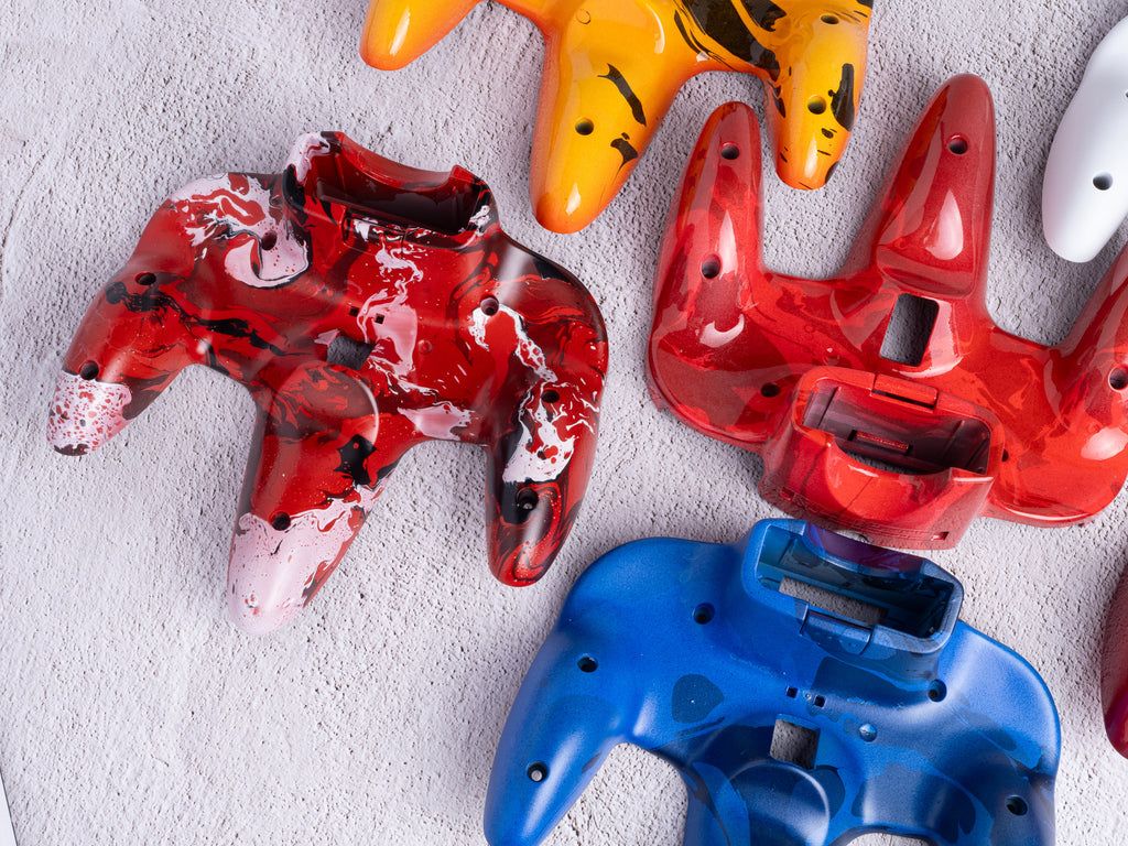 WHOLESALE - B-STOCK - N64 Bottom Shells - Custom Painted Bottom Shells for Nintendo 64 Official Controllers