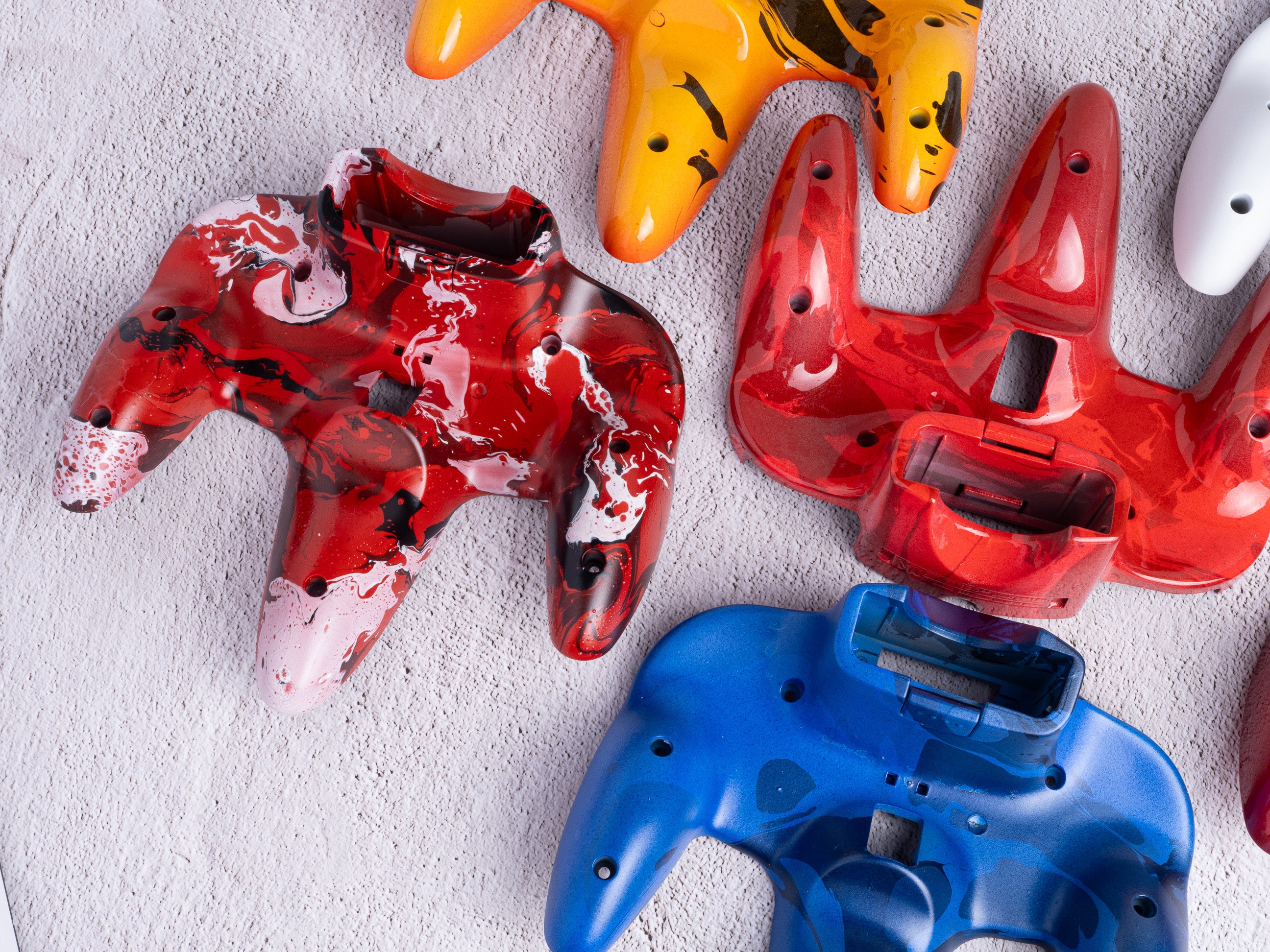 WHOLESALE - B-STOCK - N64 Bottom Shells - Custom Painted Bottom Shells for Nintendo 64 Official Controllers