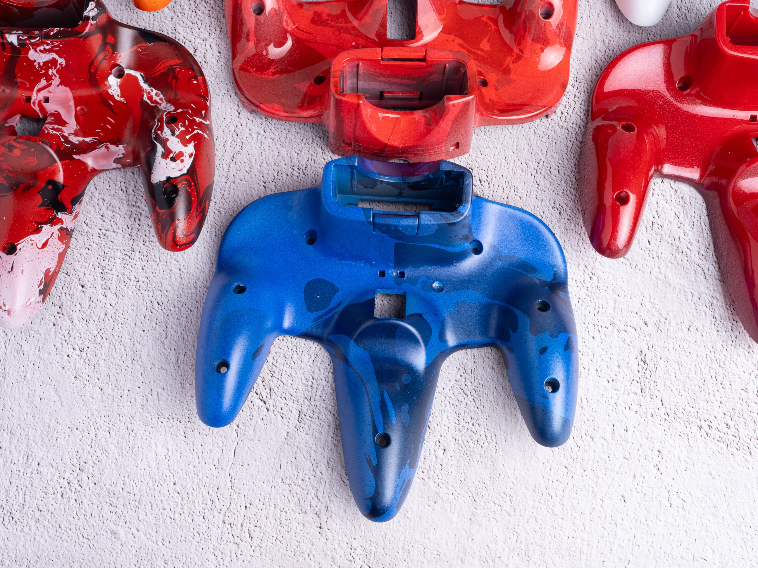 WHOLESALE - B-STOCK - N64 Bottom Shells - Custom Painted Bottom Shells for Nintendo 64 Official Controllers