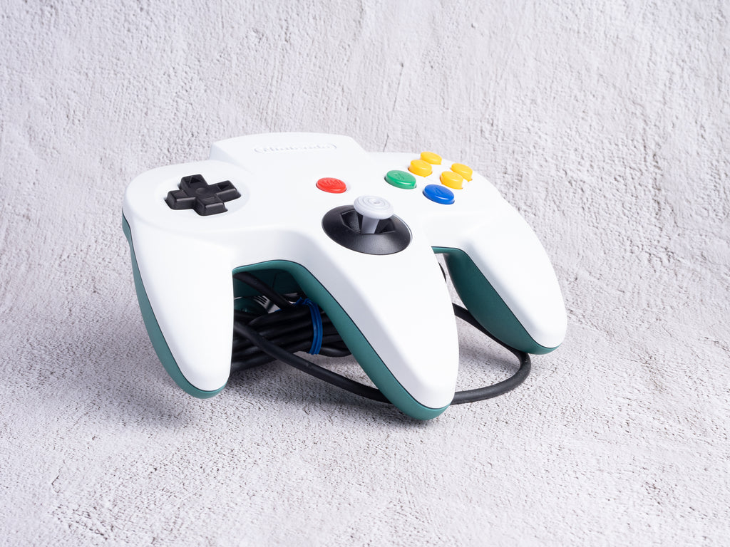 White x Emerald - Custom Painted Nintendo 64 Controller