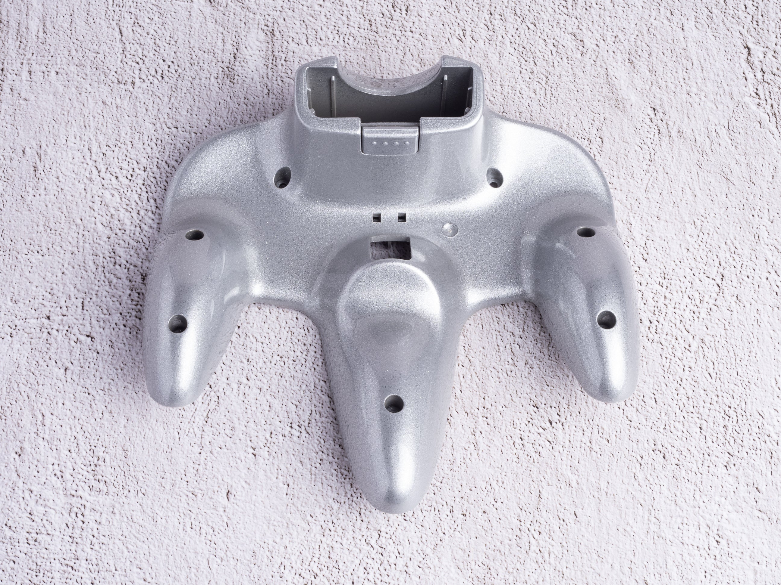 Silver Sparkle (Glossy) - Bottom Shell Only - Custom Painted Nintendo 64 Controller Shells