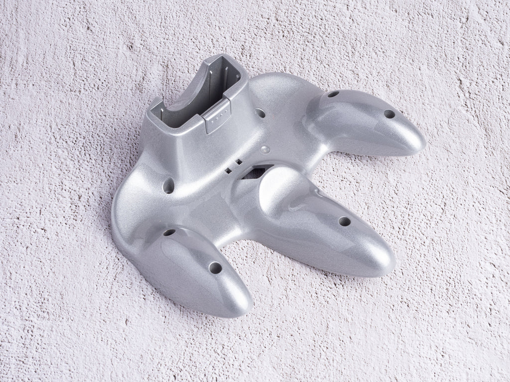 Silver Sparkle (Glossy) - Bottom Shell Only - Custom Painted Nintendo 64 Controller Shells