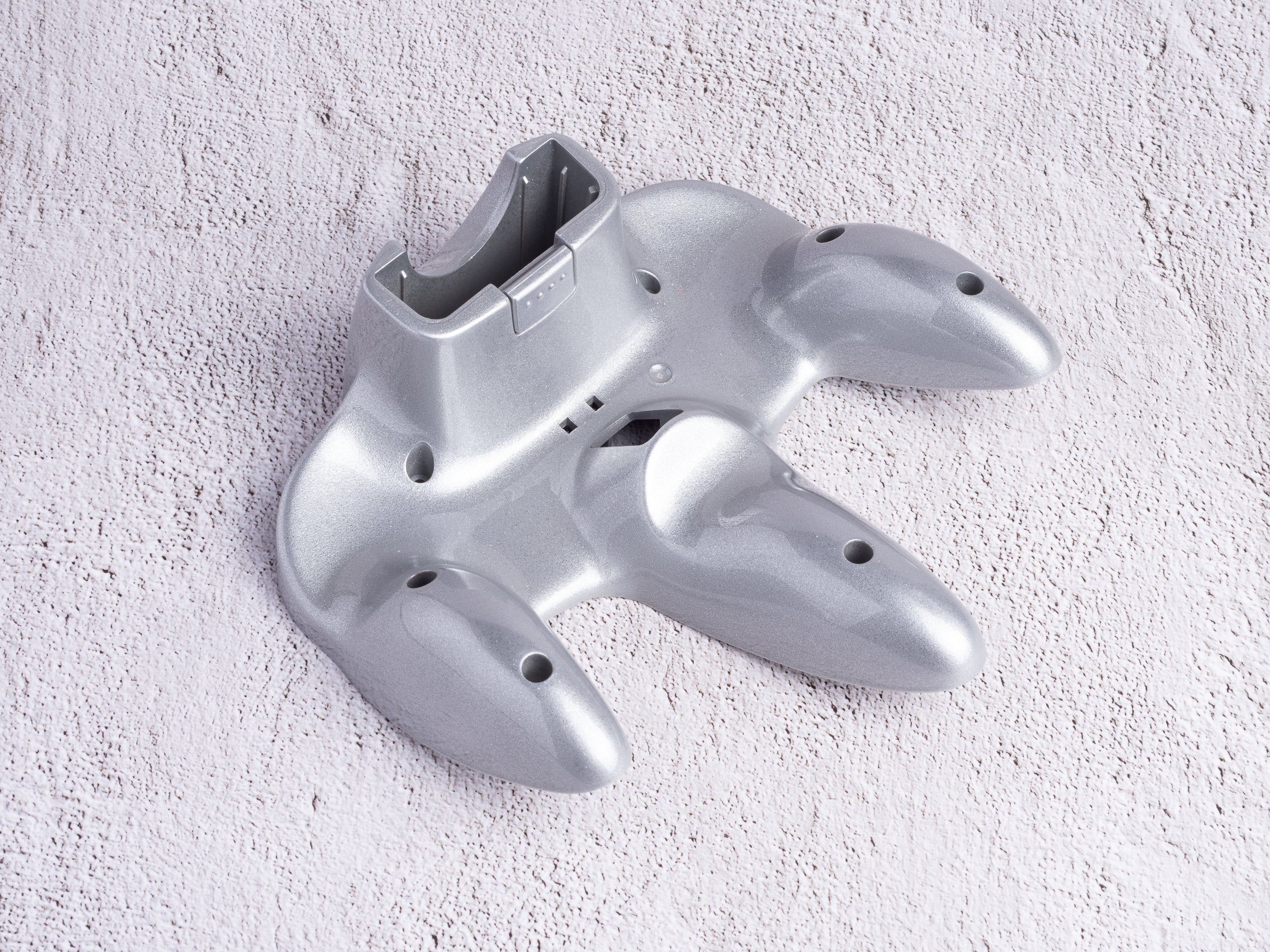 Silver Sparkle (Glossy) - Bottom Shell Only - Custom Painted Nintendo 64 Controller Shells
